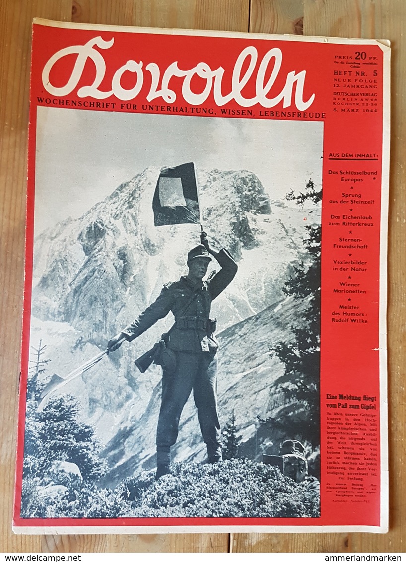 Koralle, Wochenschrift Für Unterhaltung + Wissen, Heft 5, 11. Jahrg. 5.3.1943, Eine Meldung Fliegt Vom Pass - Tedesco