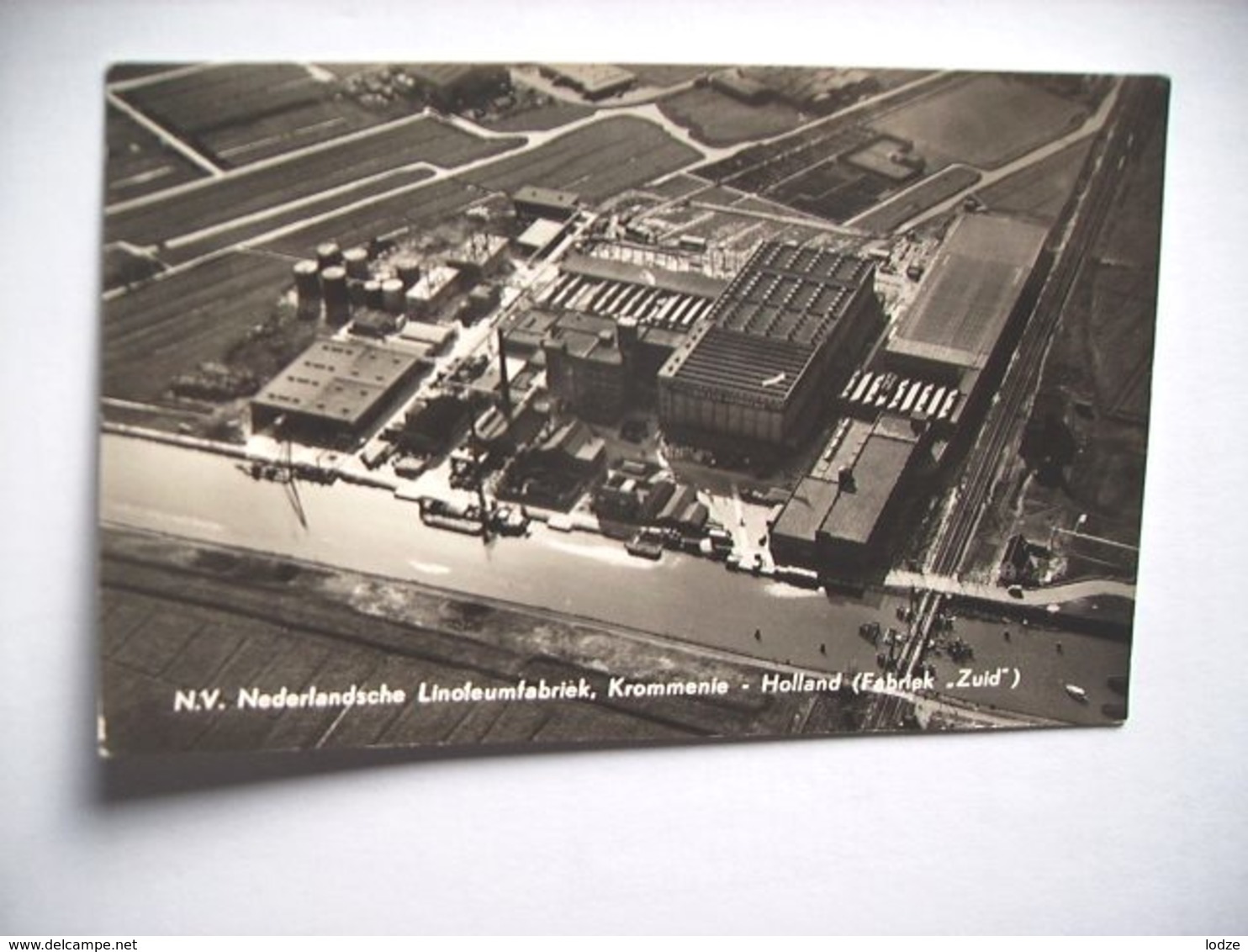 Nederland Holland Pays Bas Krommenie Met Luchtfoto Linoleumfabriek - Krommenie
