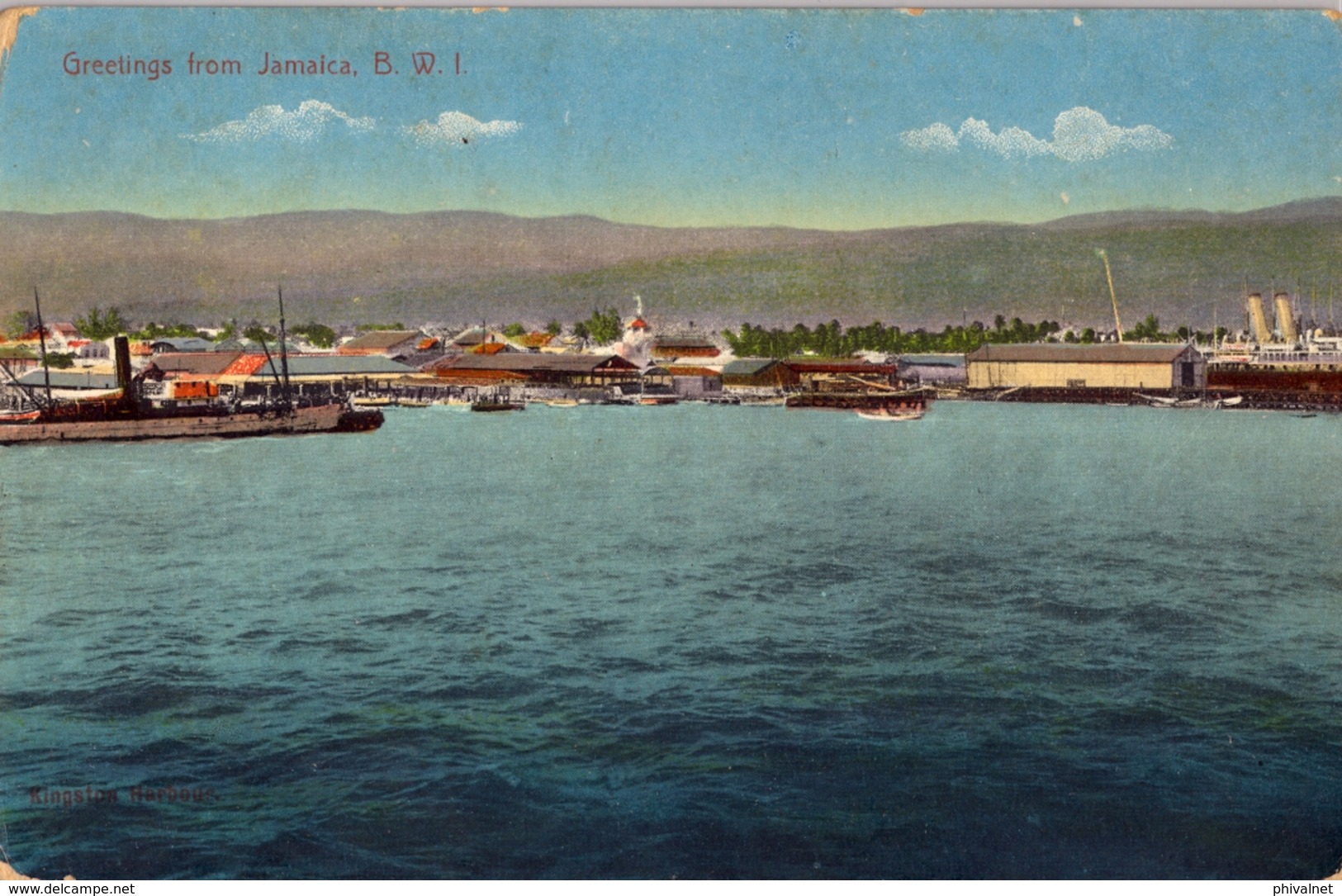 JAMAICA , T.P. ESCRITA SIN CIRCULAR , PUERTO , HARBOUR , BARCOS - Jamaïque