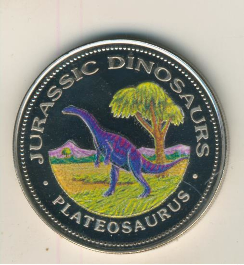 Republica De Guinea Ecuatorial,1000 Francos,1993,Silber,22gr., Kapsel, -- Jurassic Dinosaurs Plateosaurus  (54009) - Guinee