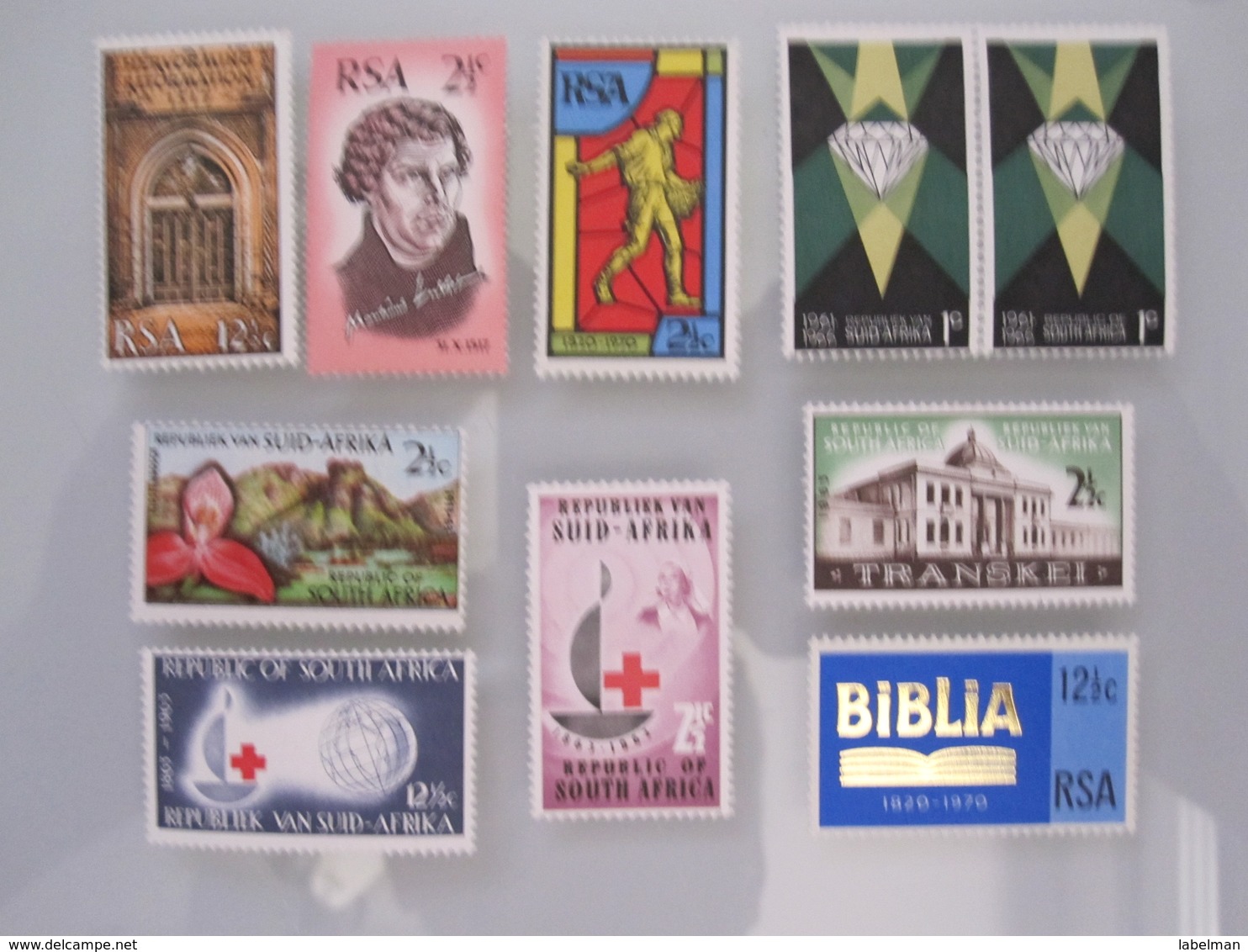 SOUTH AFRICA STAMPS AND CINDERELLA LOT RSA POSTAL HISTORY AIRMAIL POST RED CROSS KRUGER PARK DIAMOND - Lots & Serien