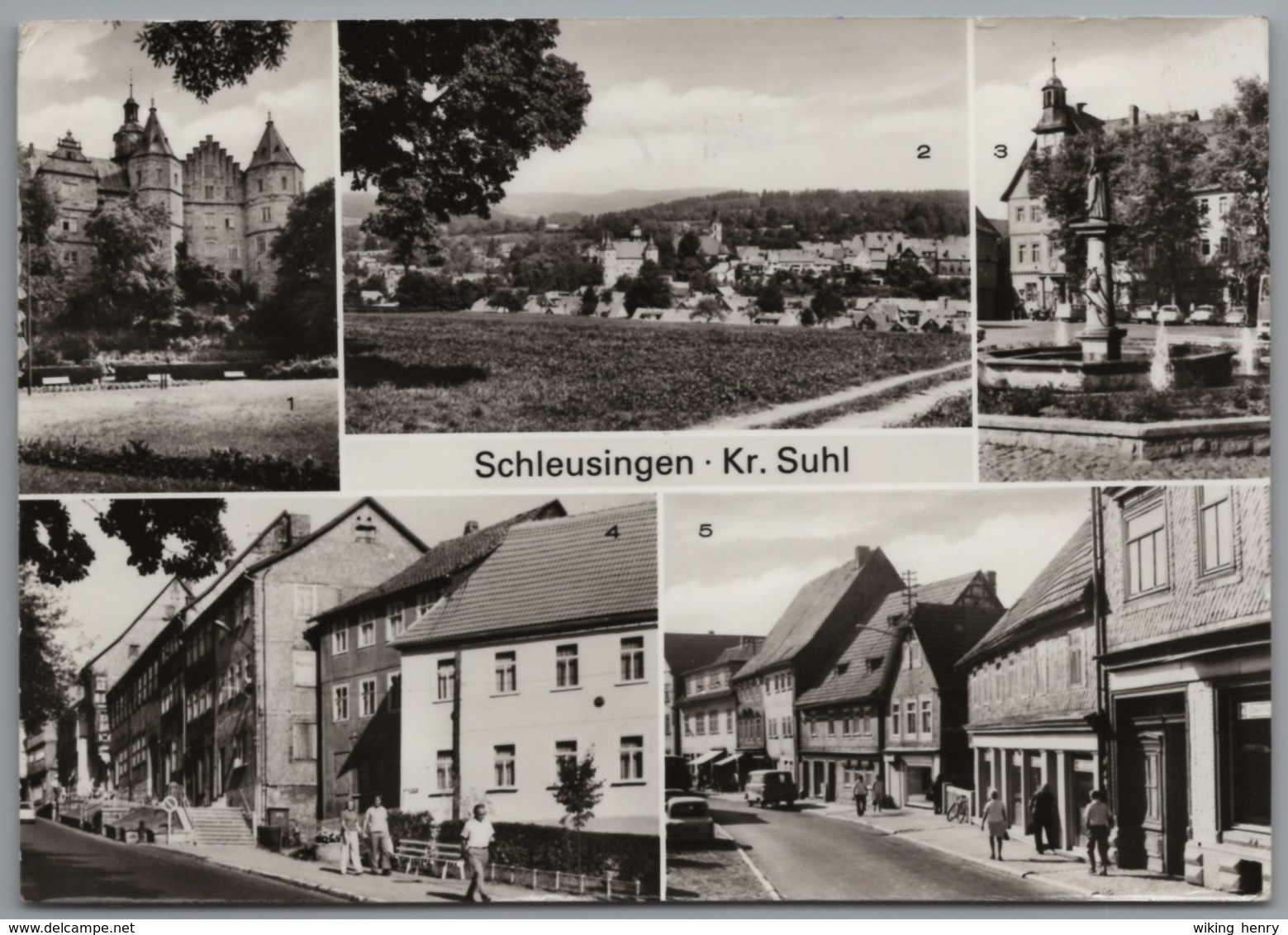 Schleusingen - S/w Mehrbildkarte 3 - Schleusingen