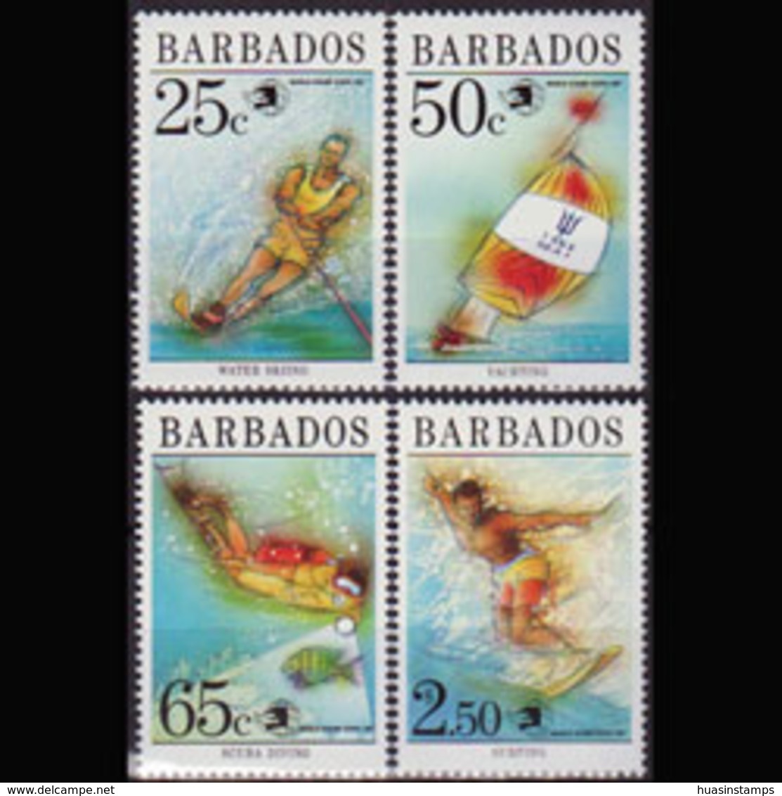BARBADOS 1989 - Scott# 769-72 Water Sports Set Of 4 MNH - Barbados (1966-...)