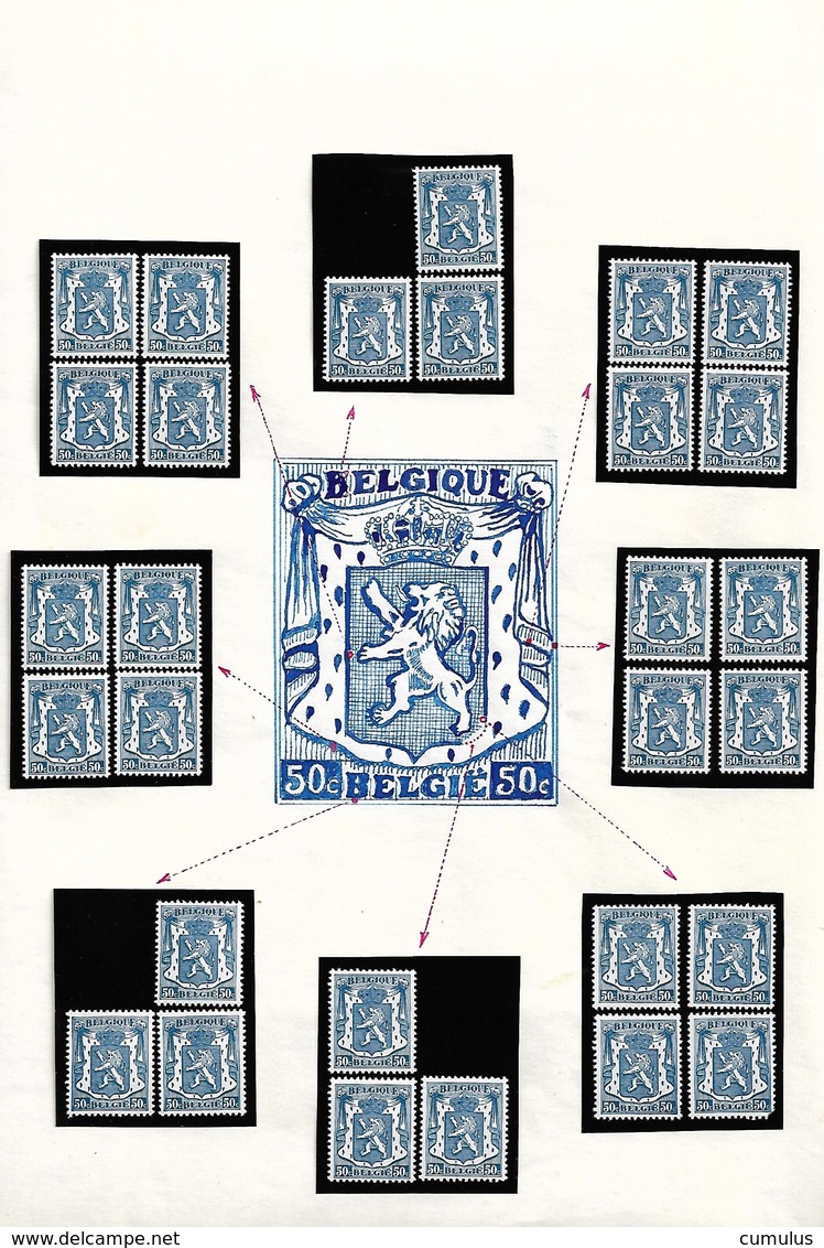 Variétés Et Curiosités "Petit Sceau De L' Etat" COB N° 426 50 C Bleu - Sin Clasificación