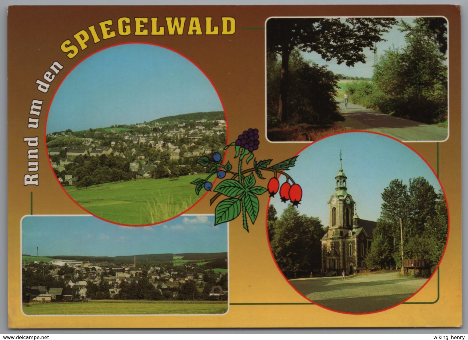 Grünhain Beierfeld - Mehrbildkarte 2   Rund Um Den Spiegelwald Mit Bernsbach - Gruenhain
