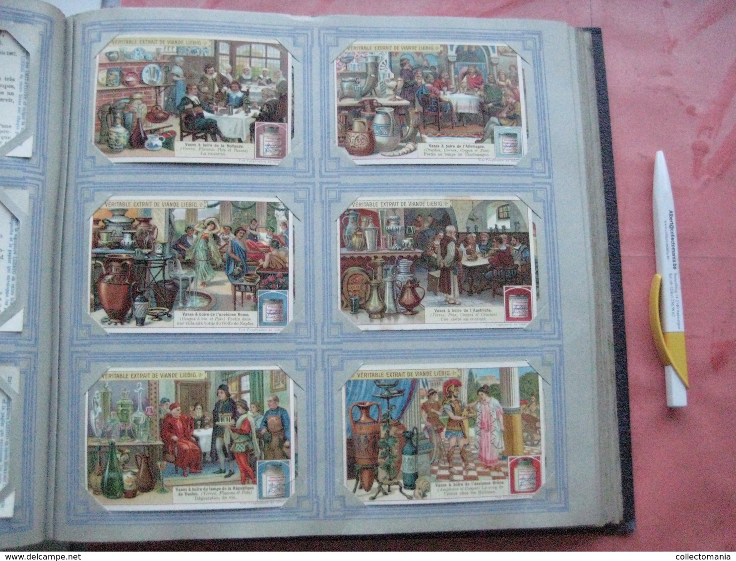 mooi Liebig Album anno 1901 à 1905, het zijn  50 complete reeksen van elke 6 kaarten 7cmX11cm, allemaal zeer goede staat