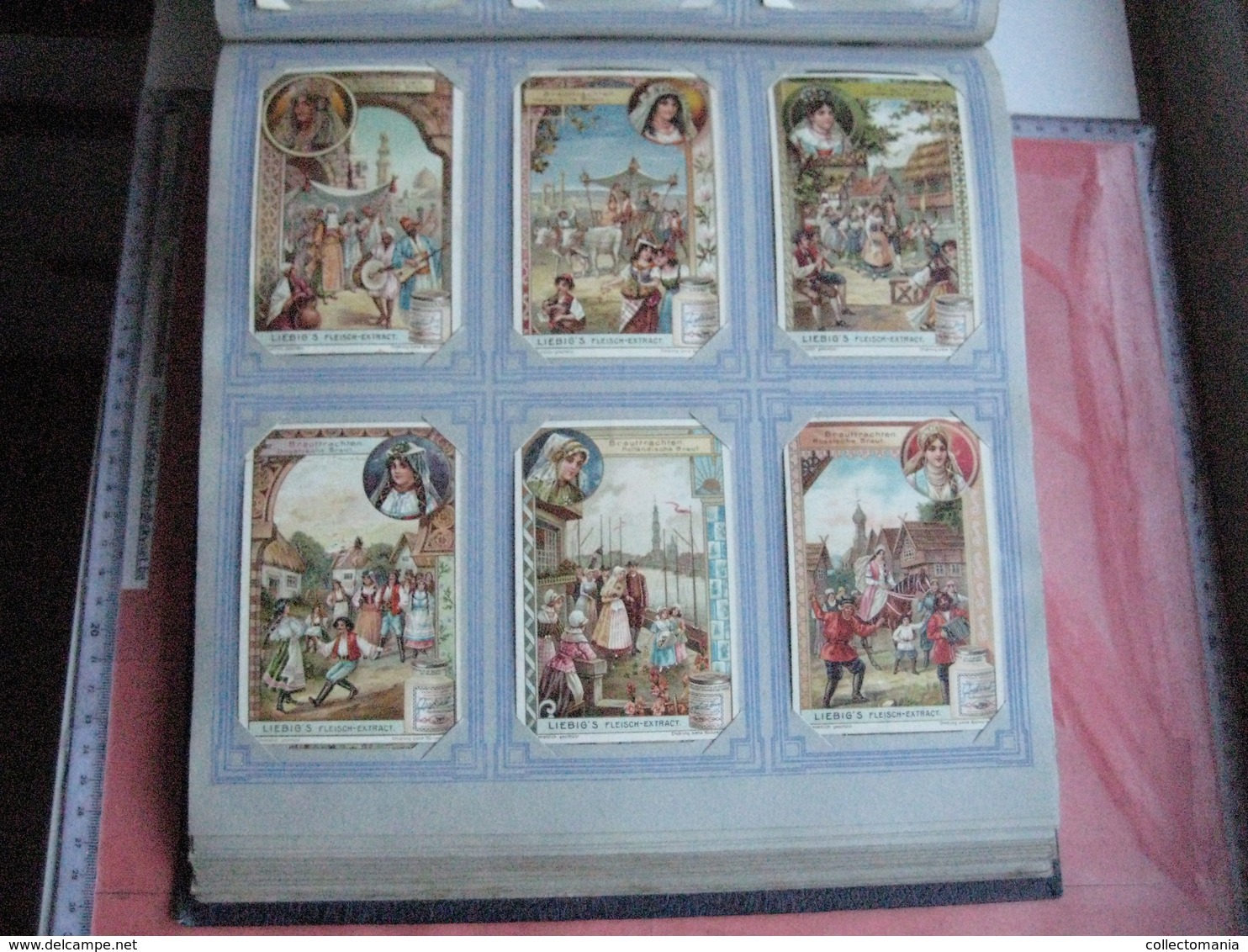mooi Liebig Album anno 1901 à 1905, het zijn  50 complete reeksen van elke 6 kaarten 7cmX11cm, allemaal zeer goede staat