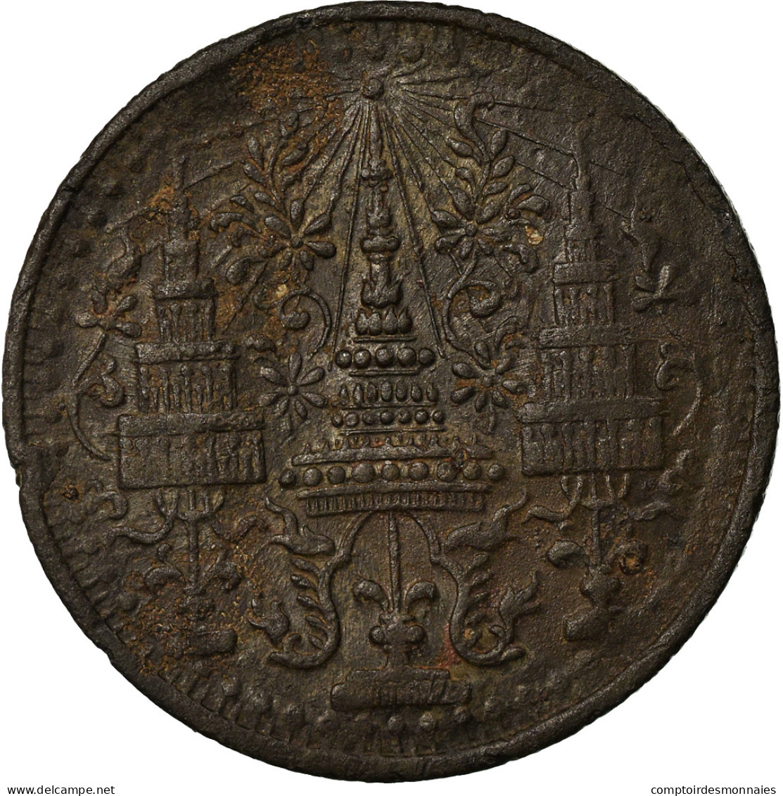 Monnaie, Thaïlande, Rama IV, 1/8 Fuang, 1 Att, 1862, TTB, Tin, KM:6.1 - Thailand