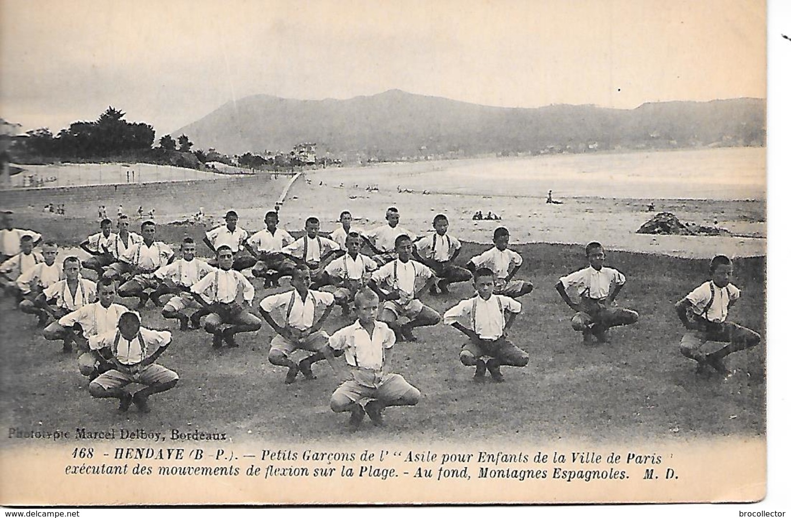 HENDAYE ( 64 ) - Petits Garçons De L'Asile Pour Enfants De La Ville De Paris - Gymnastique