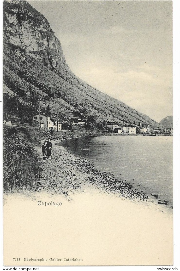 CAPOLAGO: Dorfpassage Am See Mit Kindern ~1900 - Capolago