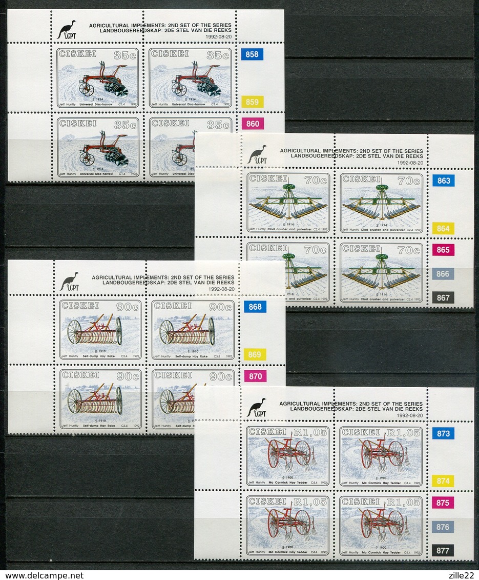 Ciskei Mi# 220-3 Zylinderblöcke Postfrisch/MNH Controls - Farming Machines - Ciskei