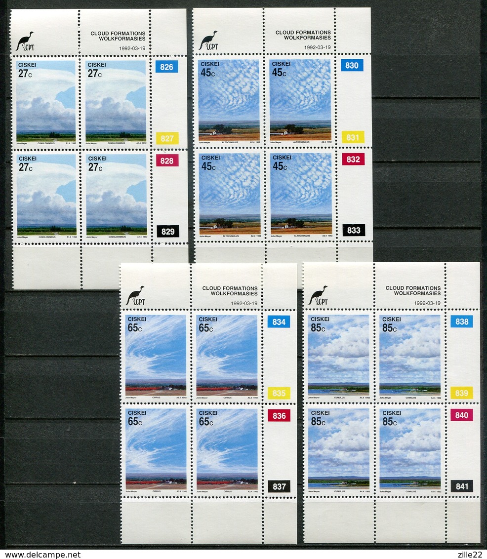 Ciskei Mi#  212-5 Zylinderblöcke Postfrisch/MNH Controls - Weather, Cloud Formations - Ciskei