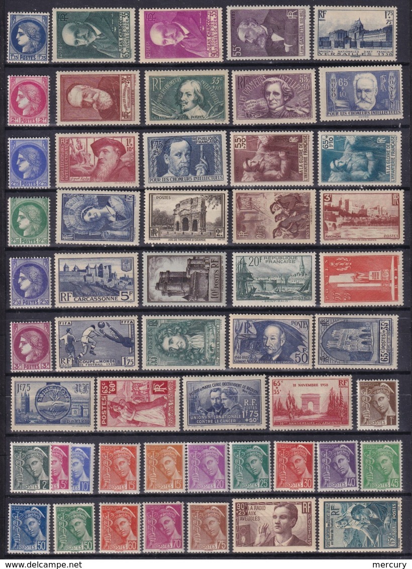 FRANCE - Année 1938 Complète Neuve LUXE - 52 Timbres - ....-1939