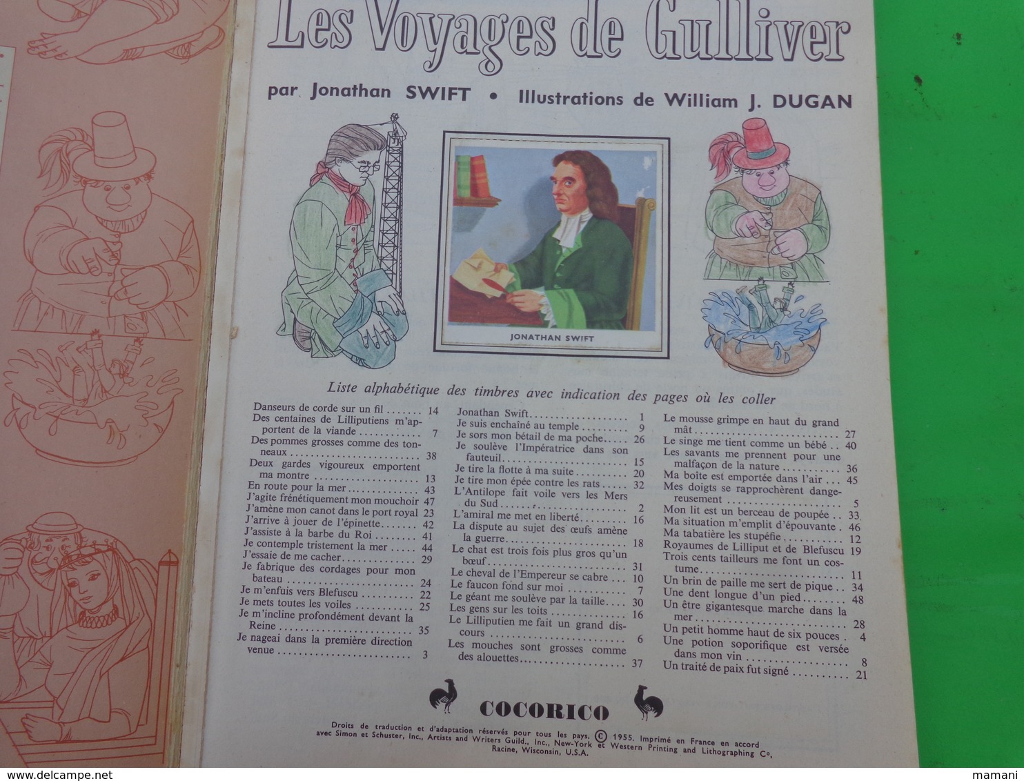 lot de 2 l'encyclopedie par le timbre -les voyages de gulliner n°13 les oiseaux n°8