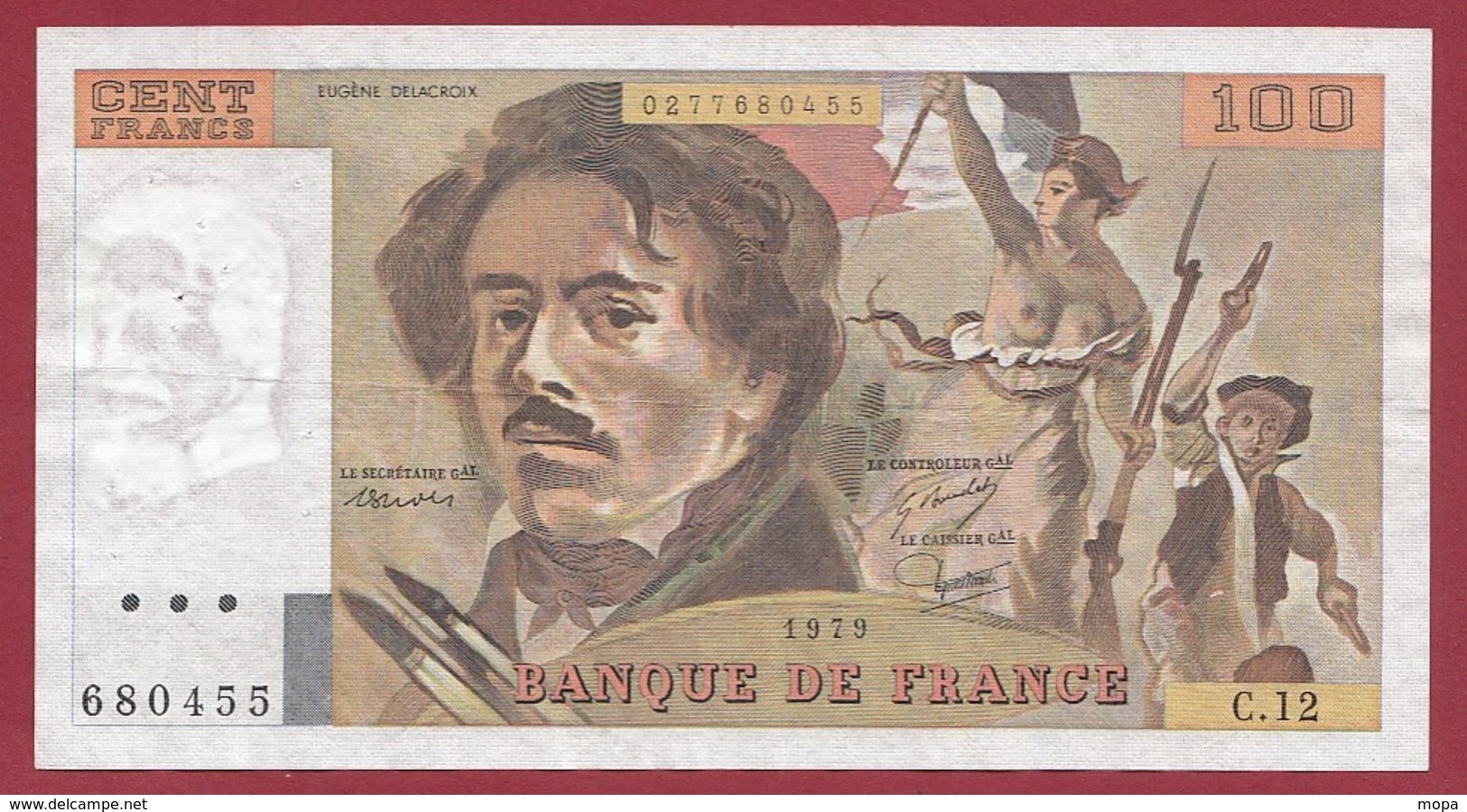 100 Francs "Delacroix" --1979-----TTB+---ALPH.C.12 - 100 F 1978-1995 ''Delacroix''