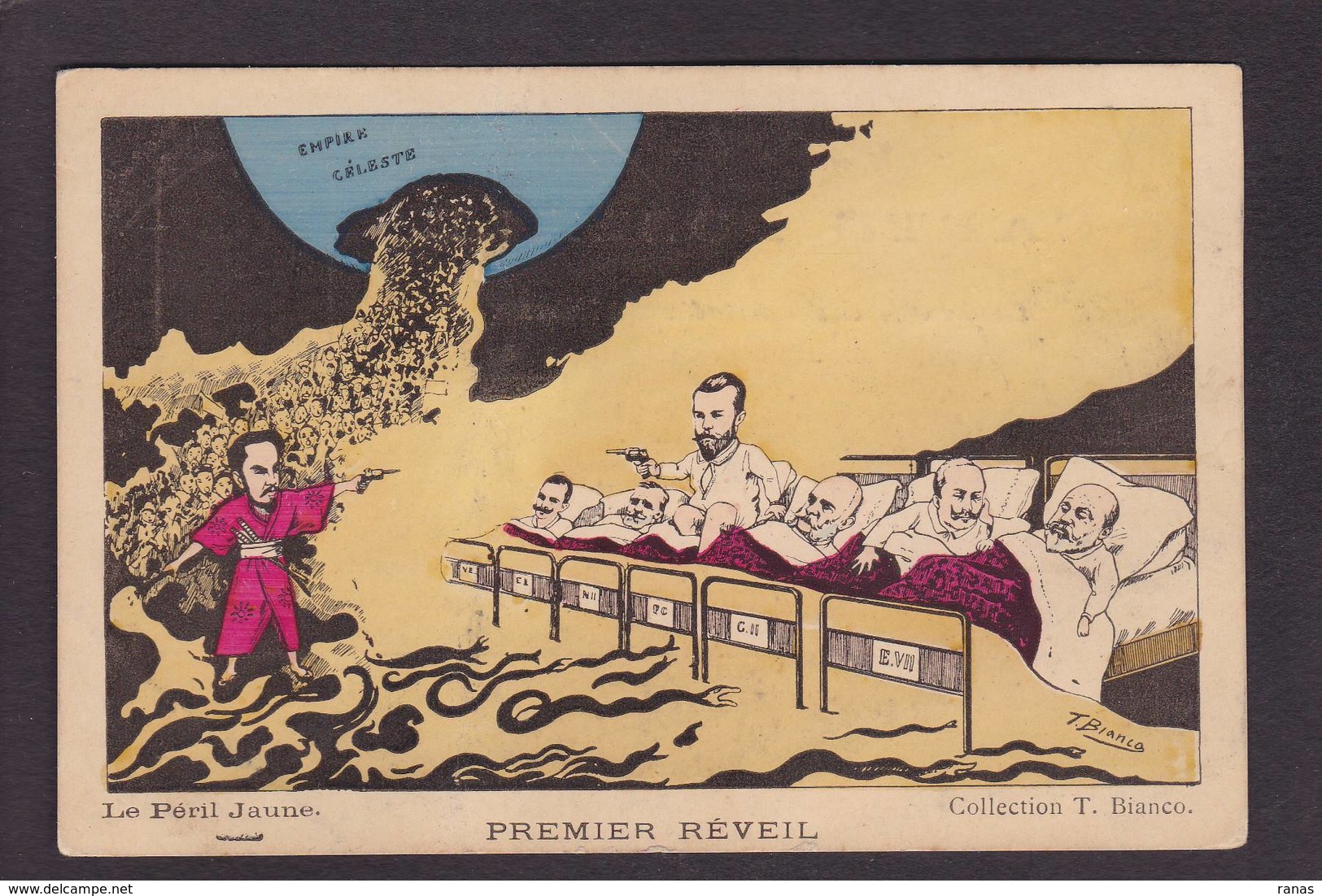 CPA Russie Caricature Japon Asie Non Circulé Edouard VII Kaiser Non Circulé Bianco - Russia