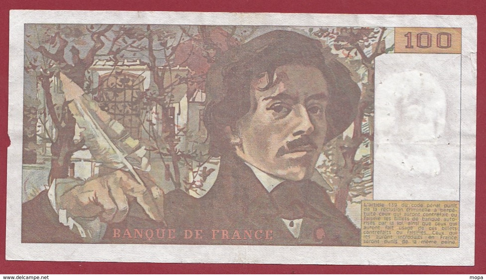 100 Francs "Delacroix" --1982-----TTB---ALPH.X.56 - 100 F 1978-1995 ''Delacroix''
