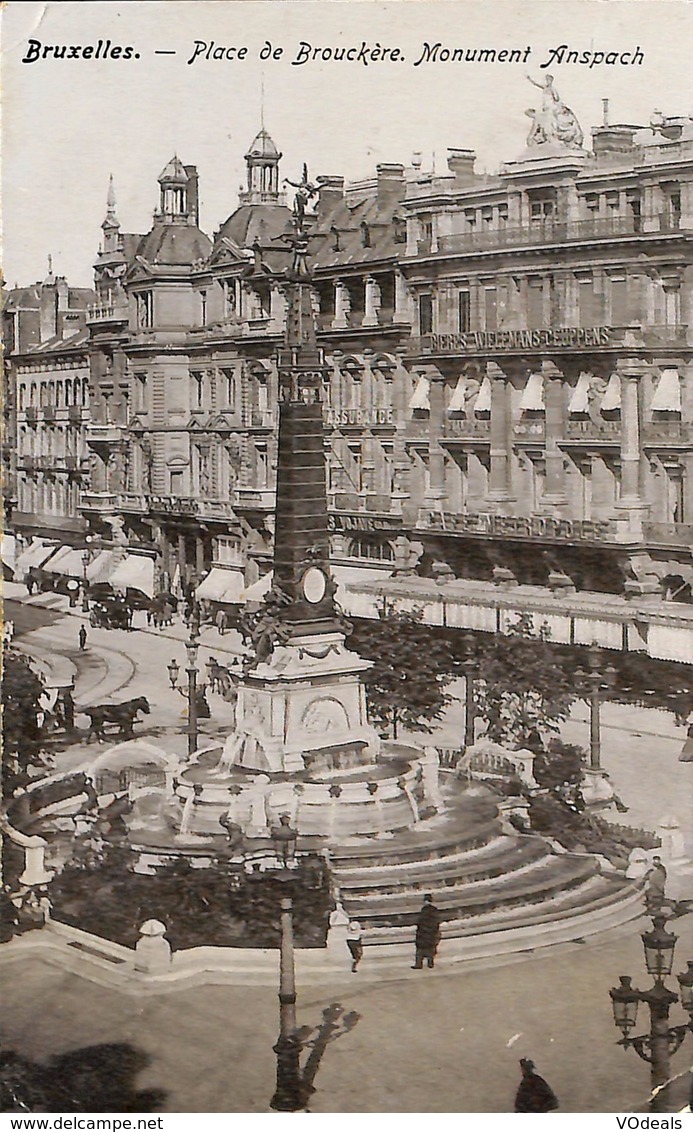 027 733 - CPA - Belgique - Brussels - Bruxelles - Place De Brouckère - Monument Anspach - Squares