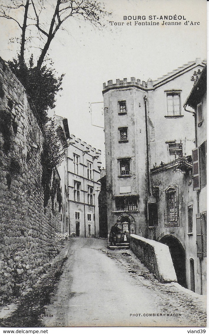 St Andeol - Tour Et Fontaine Jeanne D'Arc - Bourg-Saint-Andéol