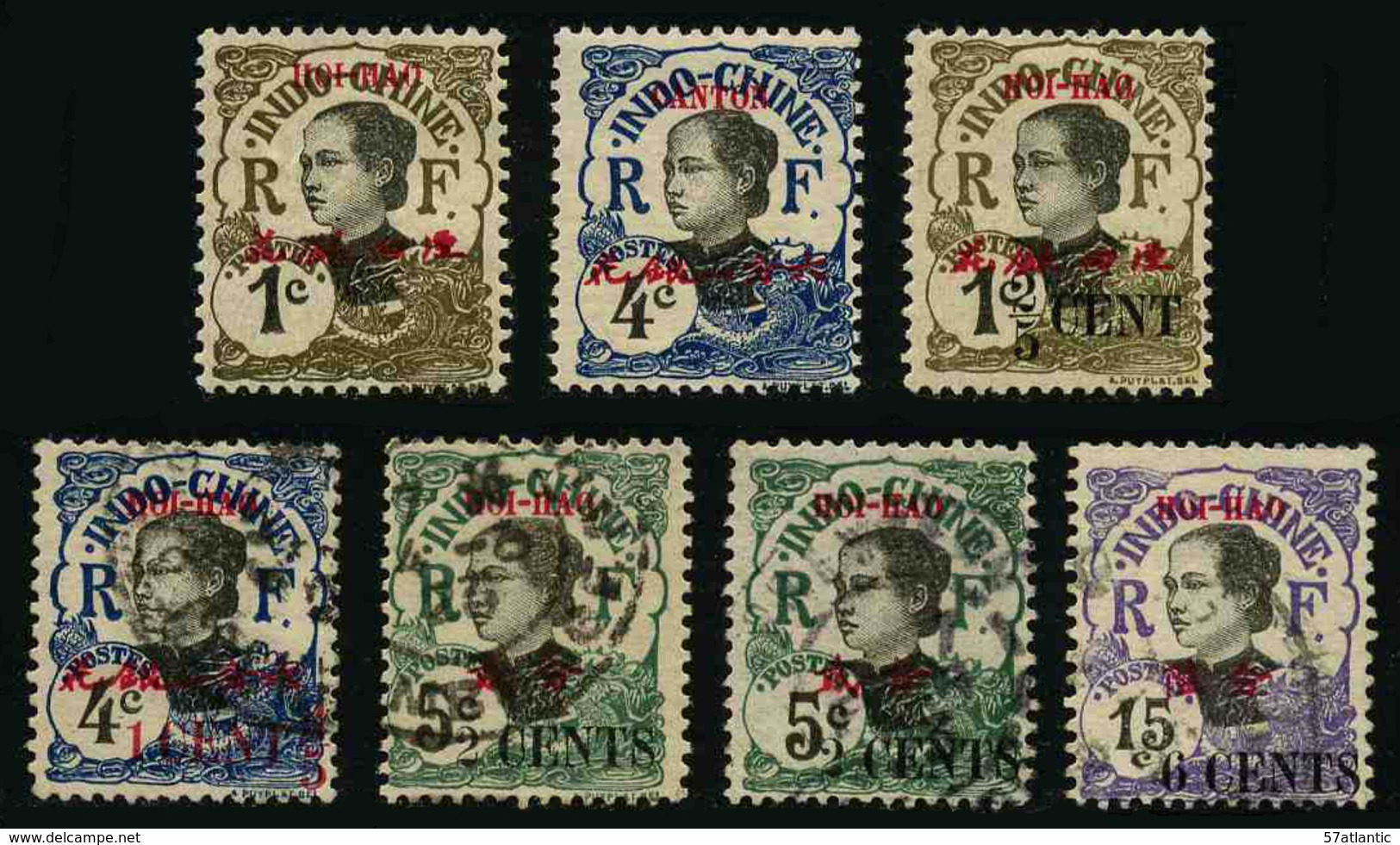 HOI HAO - YT 49, 51, 66, 68, 69 X2, 71 - 7 TIMBRES - Usati