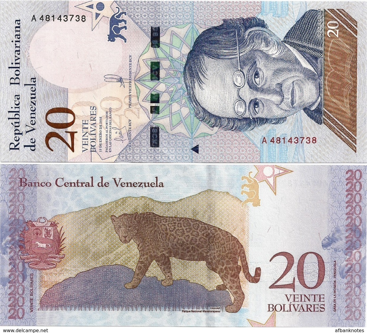 VENEZUELA       Set 2-5-10-20-50-100-200-500 Bolívares       P-101→108        2018       UNC - Venezuela