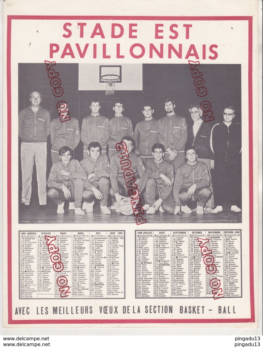 Au Plus Rapide Calendrier Photo Année 1969 Stade Est Pavillonnais Pavillons Sous Bois Excellent état - Otros & Sin Clasificación