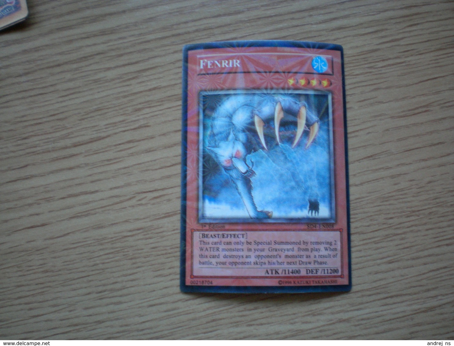 Konami Yu Gi Uh Trading Card Game Fenrir Kazuki Takahashi - Other & Unclassified