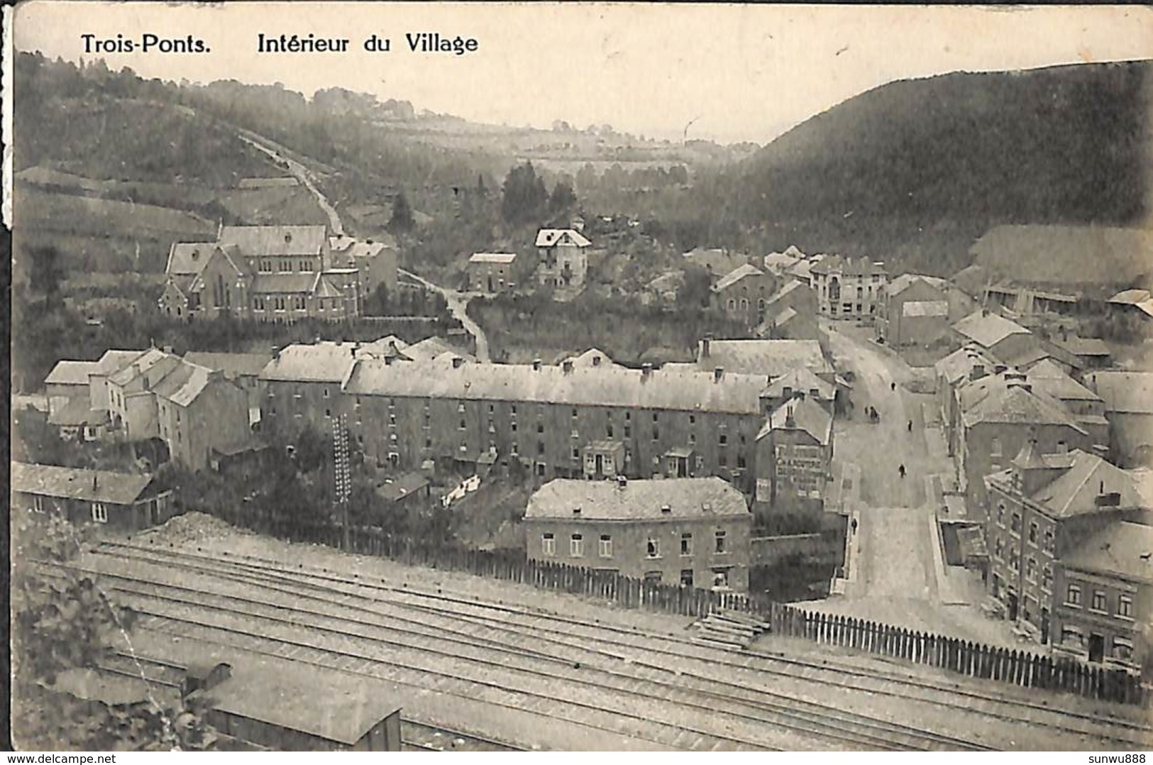 Trois-Ponts - Intérieur Du Village (Coopérative St Antoine, 1961...pli) - Trois-Ponts