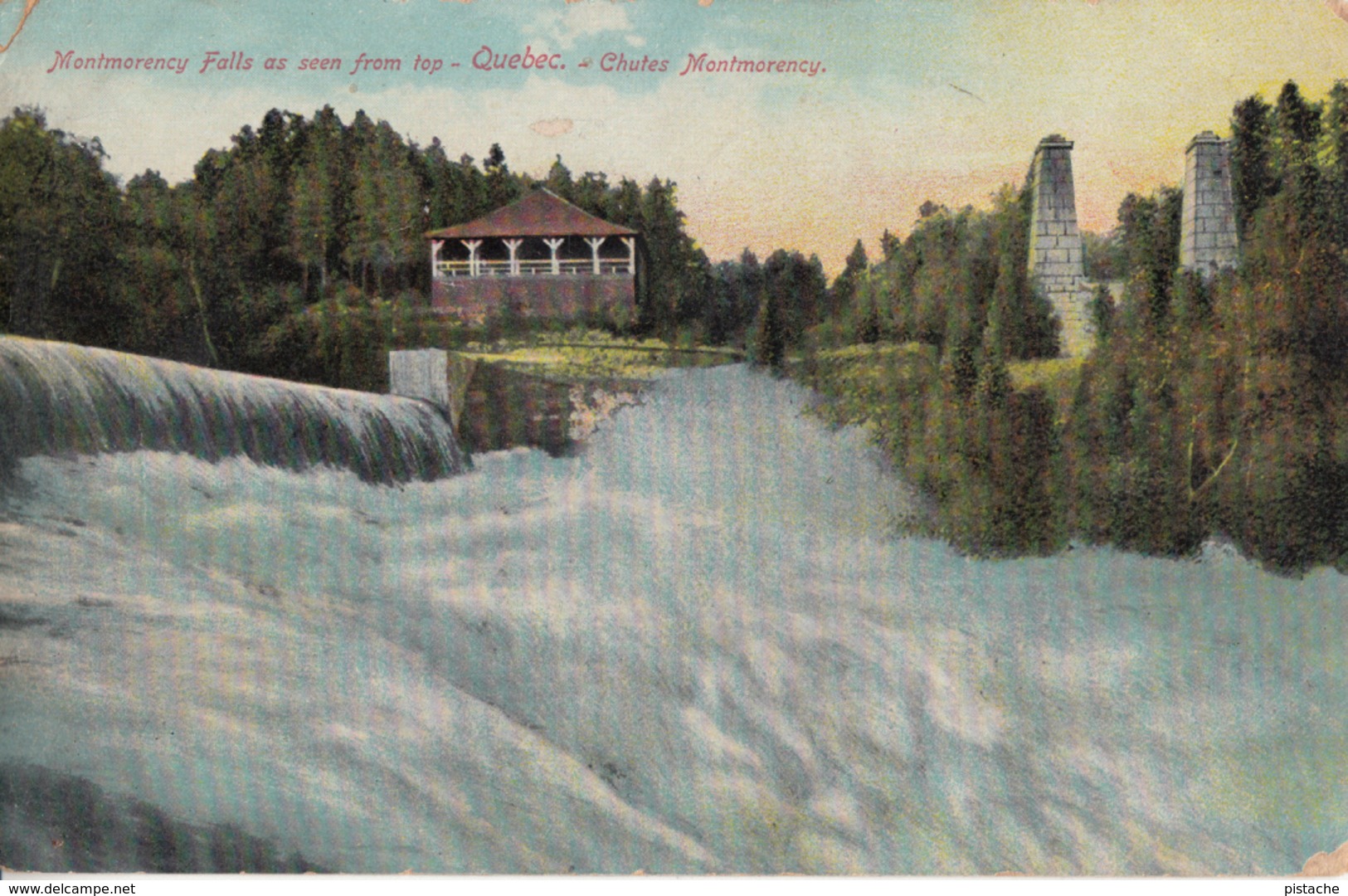 Chutes Montmorency Falls - Written In 1912 To Ste Croix Lotbinière Québec - 2 Scans - Chutes Montmorency