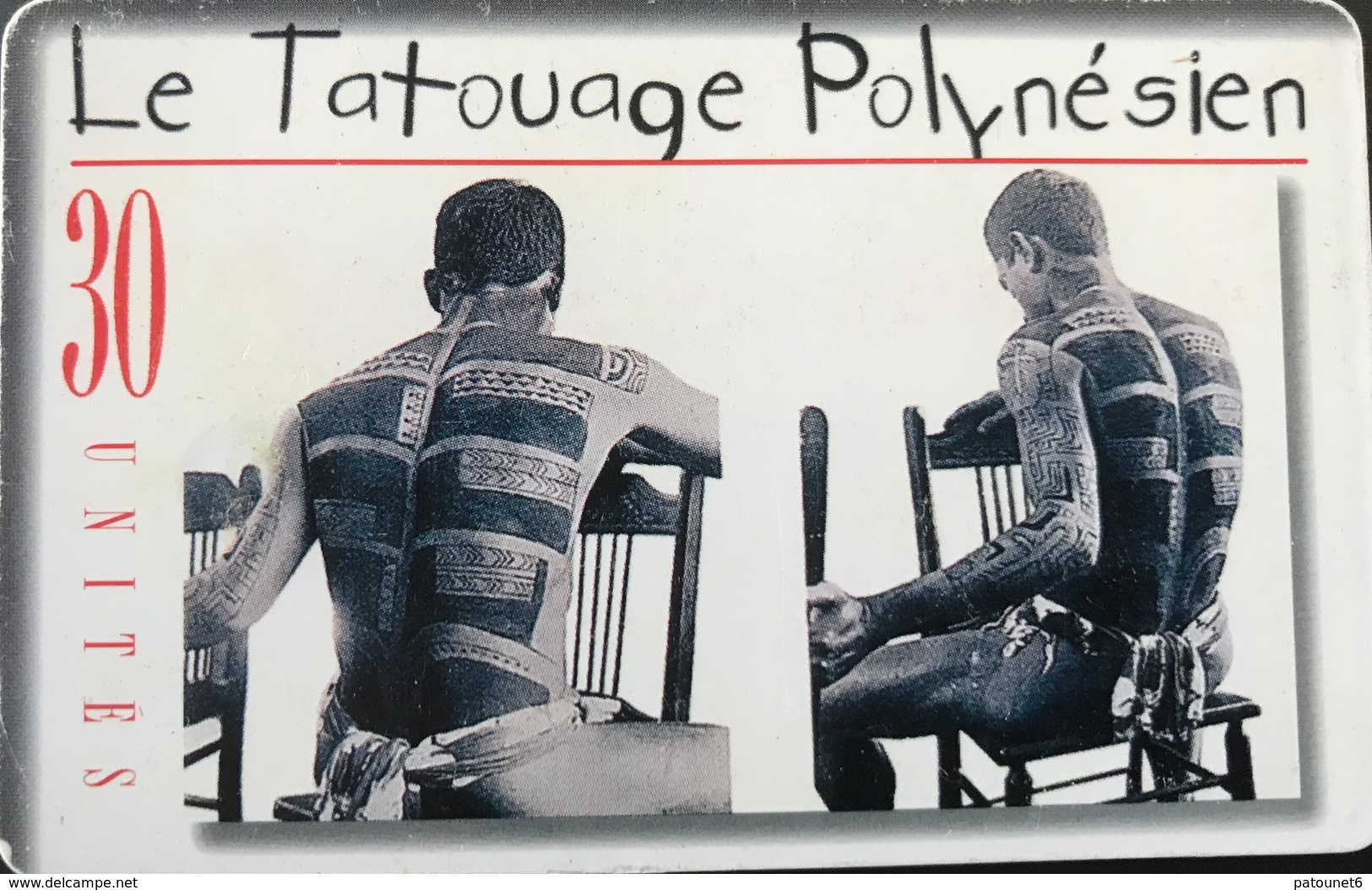 POLYNESIE FRANCAISE  -  PhoneCard  - Tatouage Tino  - 30 Unités  -  PF  91 - Polynésie Française