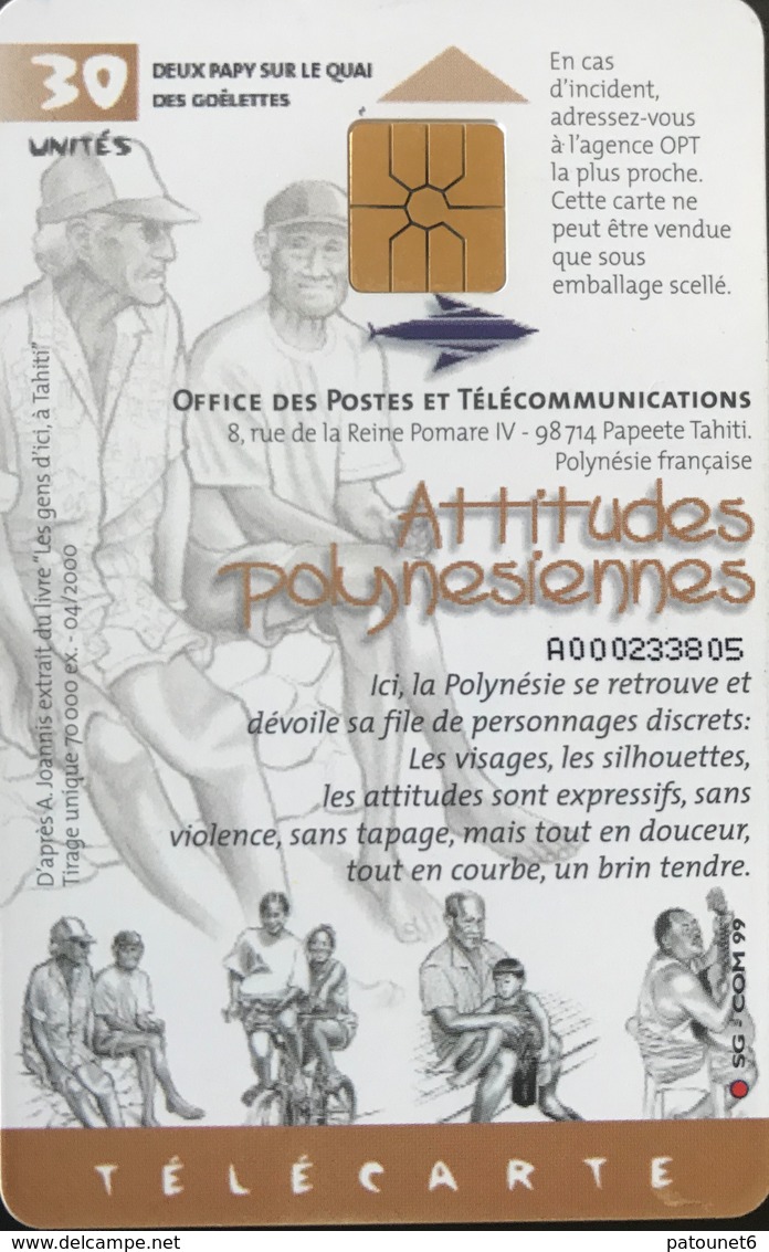 POLYNESIE FRANCAISE  -  PhoneCard  - Papys Sur Le Quai Des Goëlettes  - 30 Unités  -  PF 96 - Polynésie Française