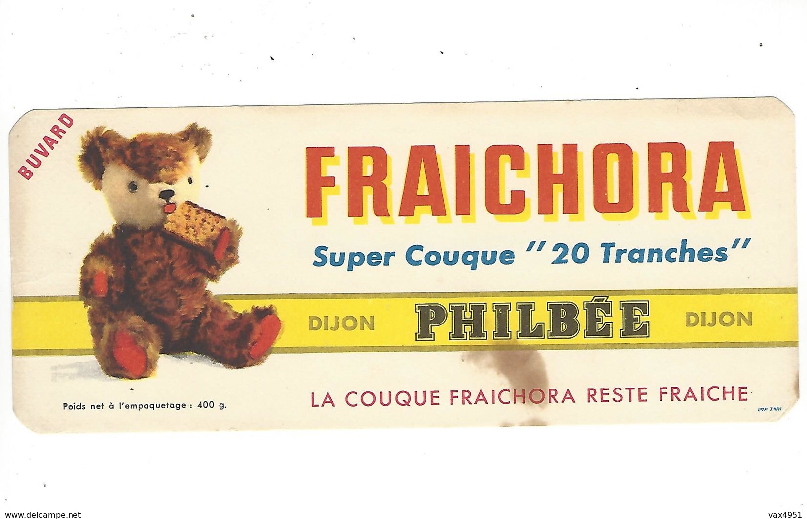 BUVARD  FRAICHORA  PAIN D EPICES   PHILBEE DIJON  *****     A SAISIR   ***** - Pan De Especias