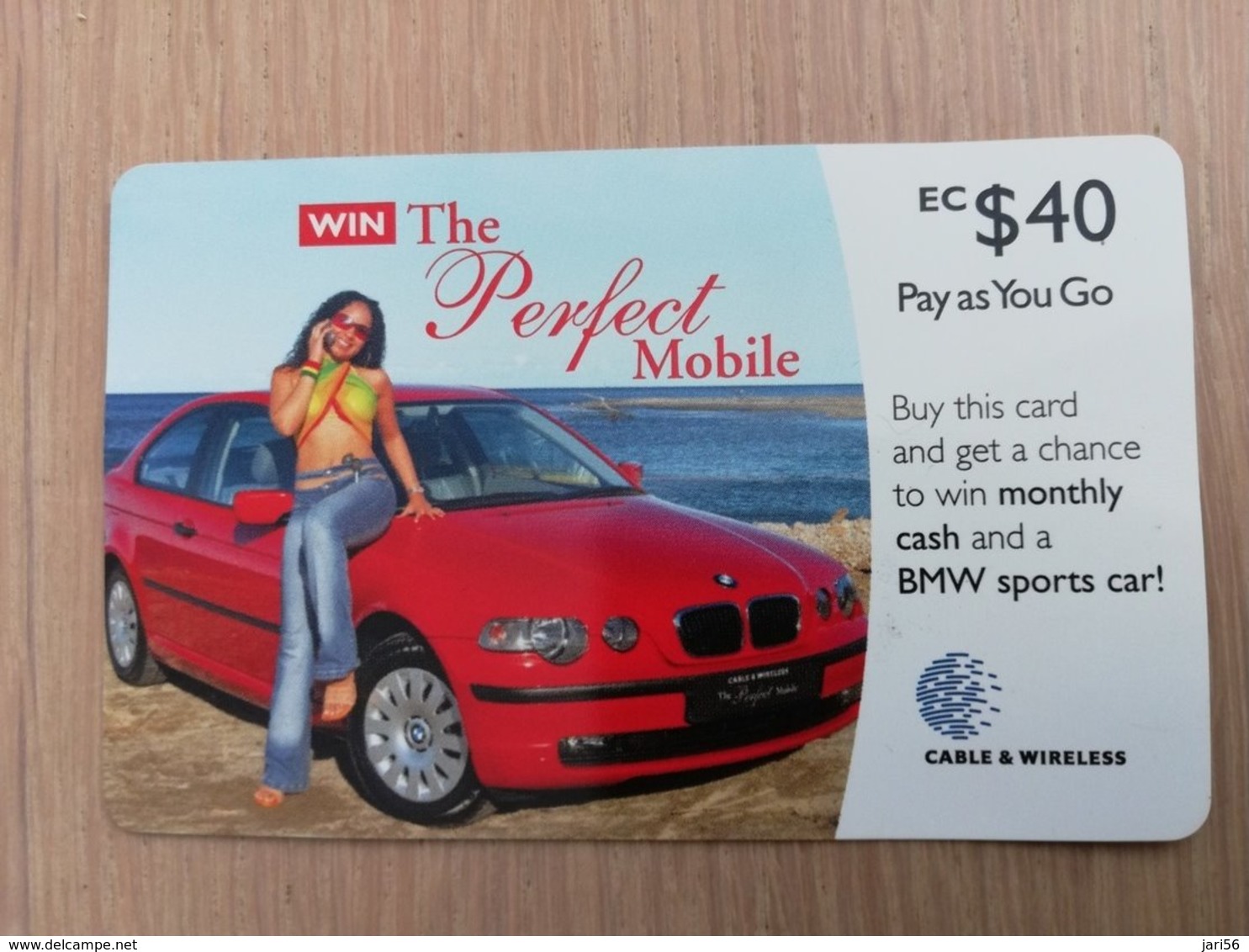 DOMINICA $40,- Pay As You Go  Bmw Sports Car  Prepaid      Fine Used Card  **2096** - Dominica