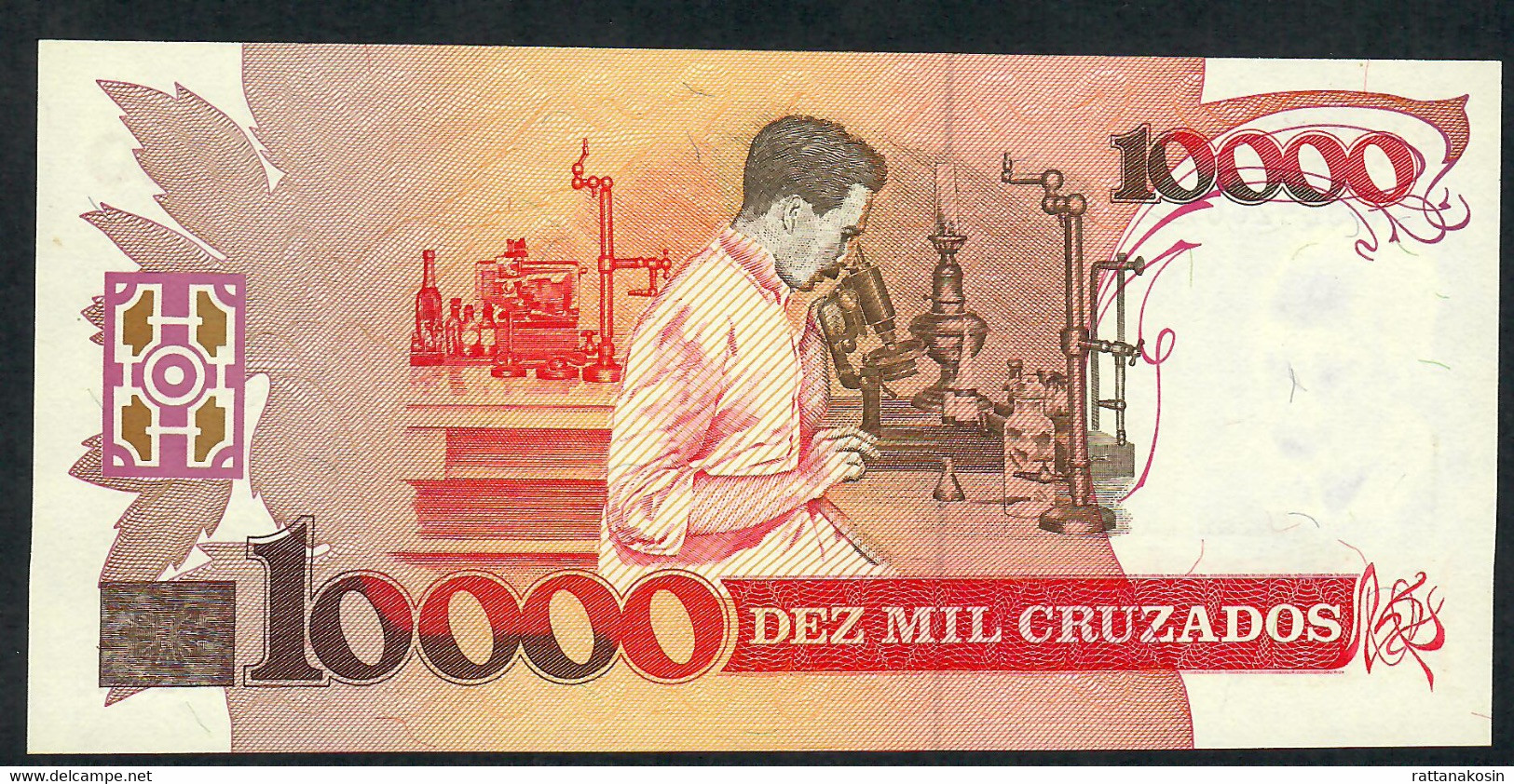 BRAZIL  P218a 10 CRUZADOS NOVOS / 10.000 CRUZADOS  #A3642    1989   UNC. - Brazil