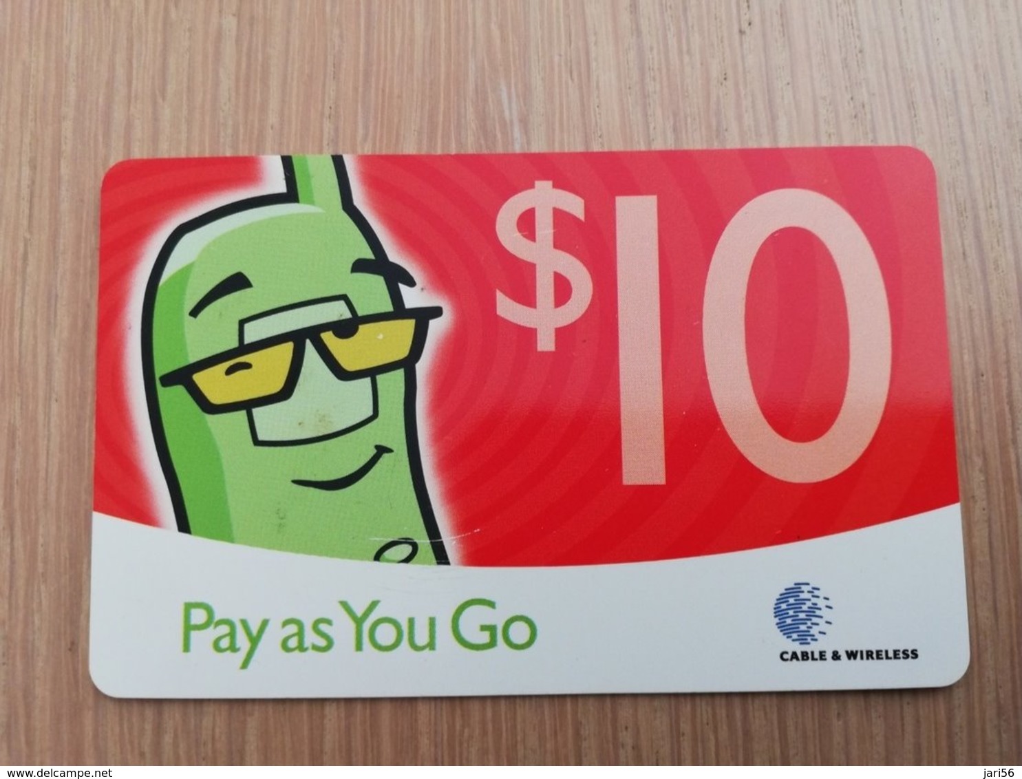 ST KITTS & NEVIS  $10,- PAY AS YOU GO   Prepaid   Fine Used Card  **2104 ** - St. Kitts & Nevis