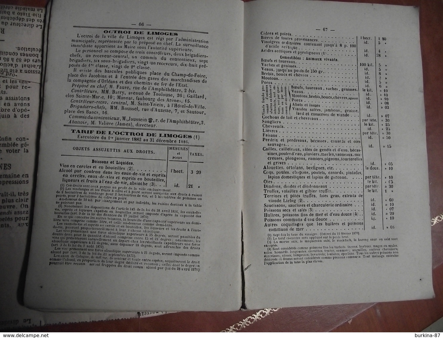 ALMANACH, Annuaire LIMOUSIN, 1885, Cour D'appel Et Diocèse De Limoges - Small : ...-1900