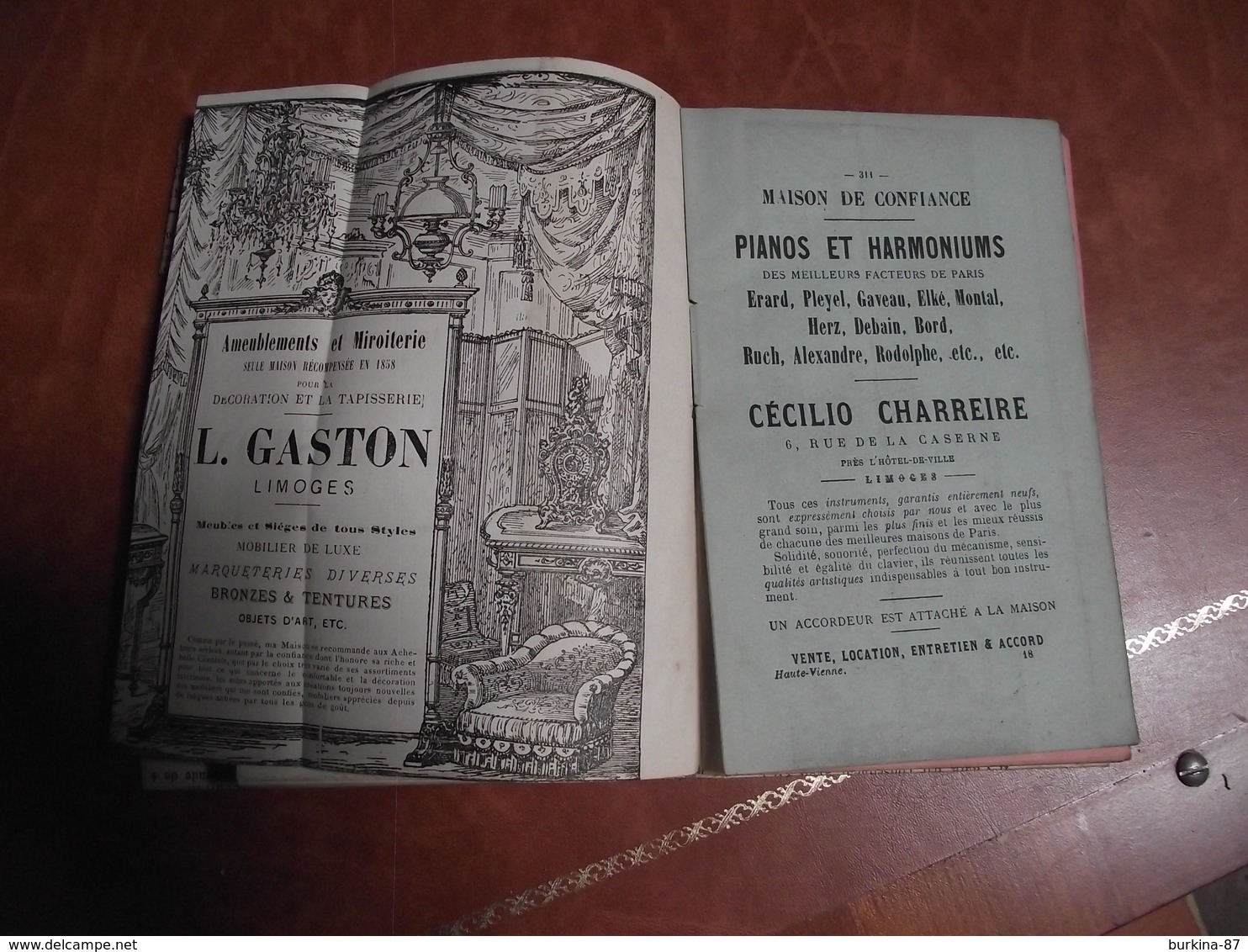 ALMANACH, annuaire LIMOUSIN, 1885, cour d'appel et diocèse de Limoges