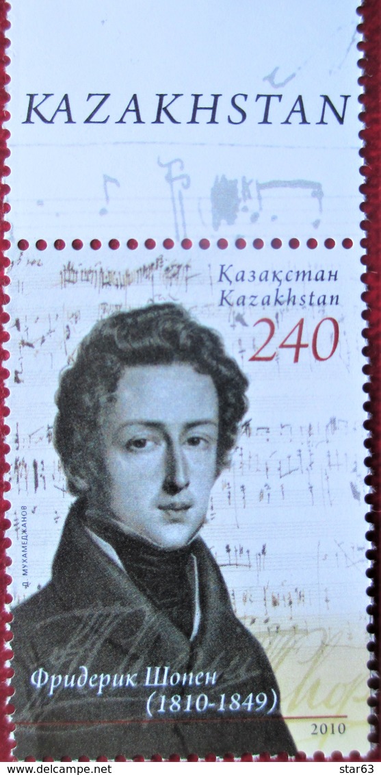 Kazakhstan   2010  Composer  Fr. Chopin   1v   MNH - Kazachstan