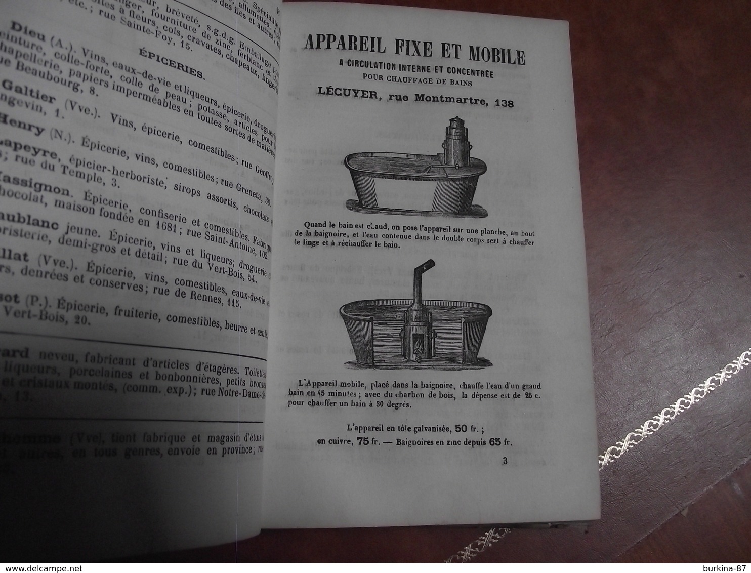 ALMANACH,Géographique et Commercial, 1875, J Jeuffrard