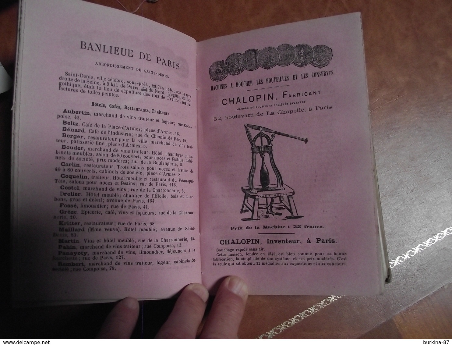 ALMANACH,Géographique et Commercial, 1875, J Jeuffrard