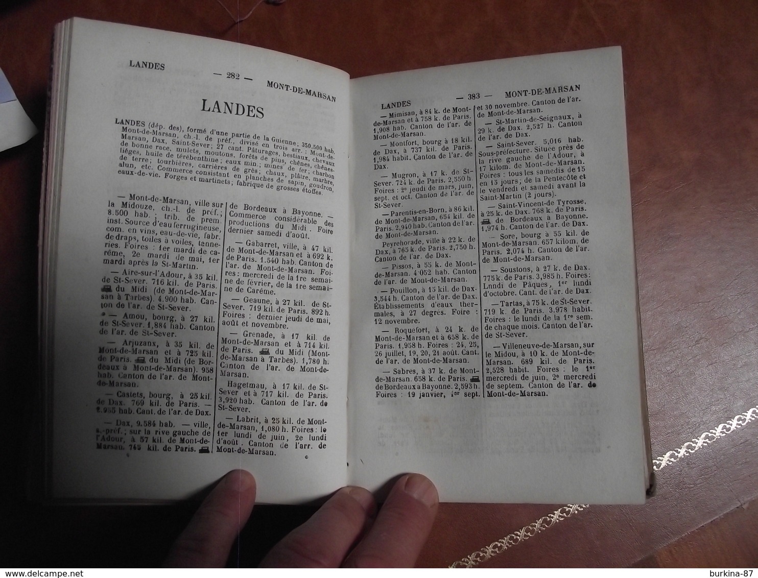 ALMANACH,Géographique et Commercial, 1875, J Jeuffrard