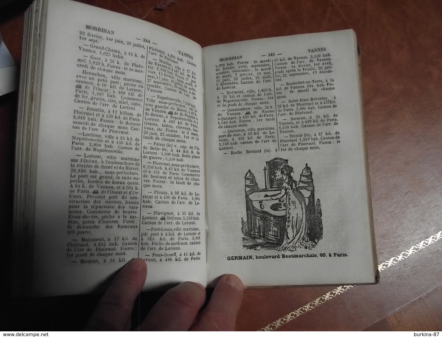 ALMANACH,Géographique et Commercial, 1875, J Jeuffrard