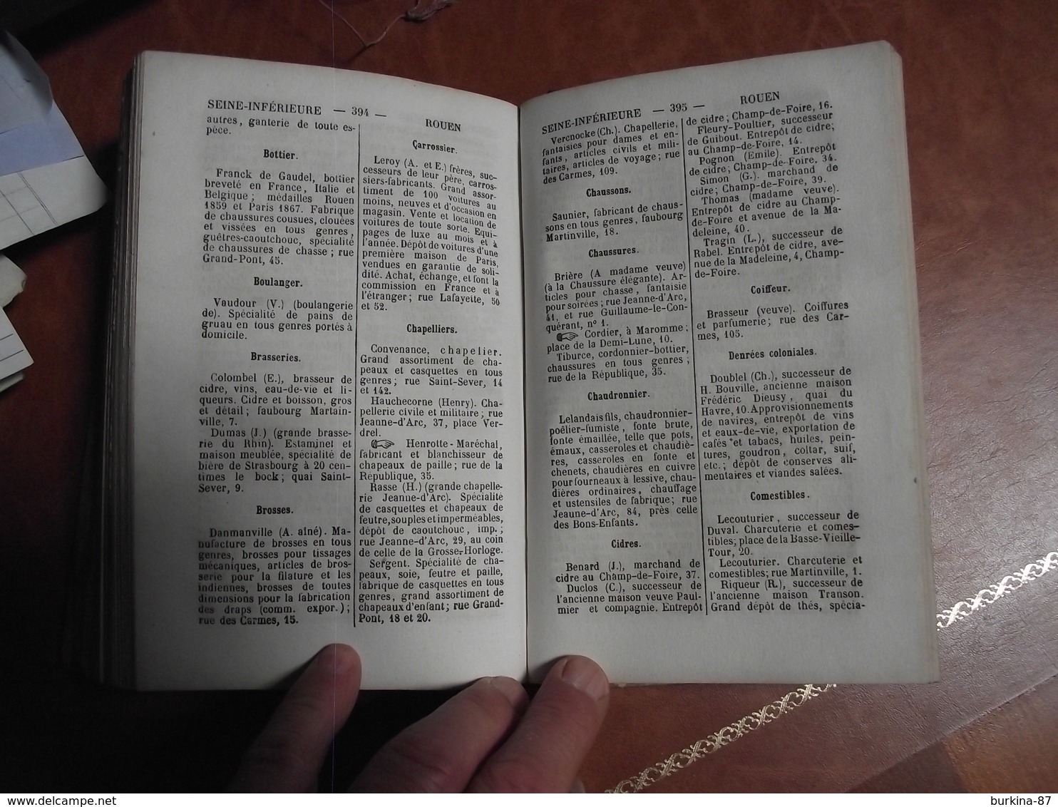 ALMANACH,Géographique et Commercial, 1875, J Jeuffrard