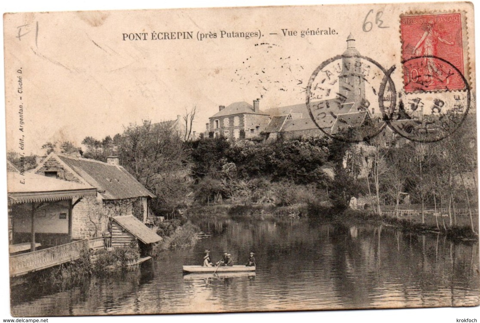 Pont Ecrepin 1905 - Vue Générale - édit. Roussel à Argentan - Pont Ecrepin