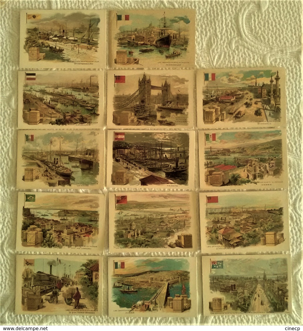 LOT DE 14 CHROMO LES GRANDS PORTS DU MONDE MARSEILLE SINGAPOUR SHANGHAI ST PETERSBOURG ALGER LE HAVRE RIO... - Other & Unclassified