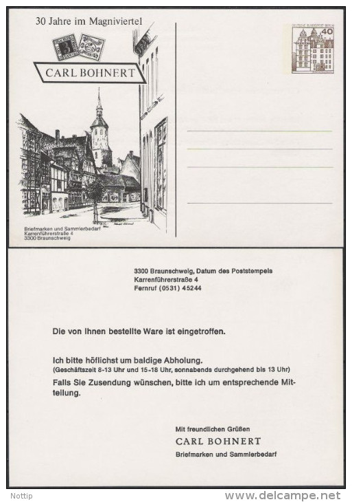 Privatganzsache Privatpostkarte Berlin PP 80/7 Zudruck Wareneingang - Cartoline Private - Nuovi