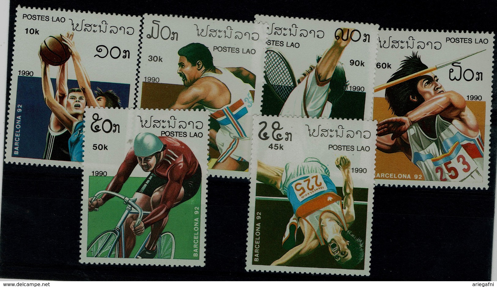 LAOS 1990 SUMMER OLYMPICAS GAMES BARCELONA 1992 MI No 1193-8 MNH VF!! - Summer 1992: Barcelona