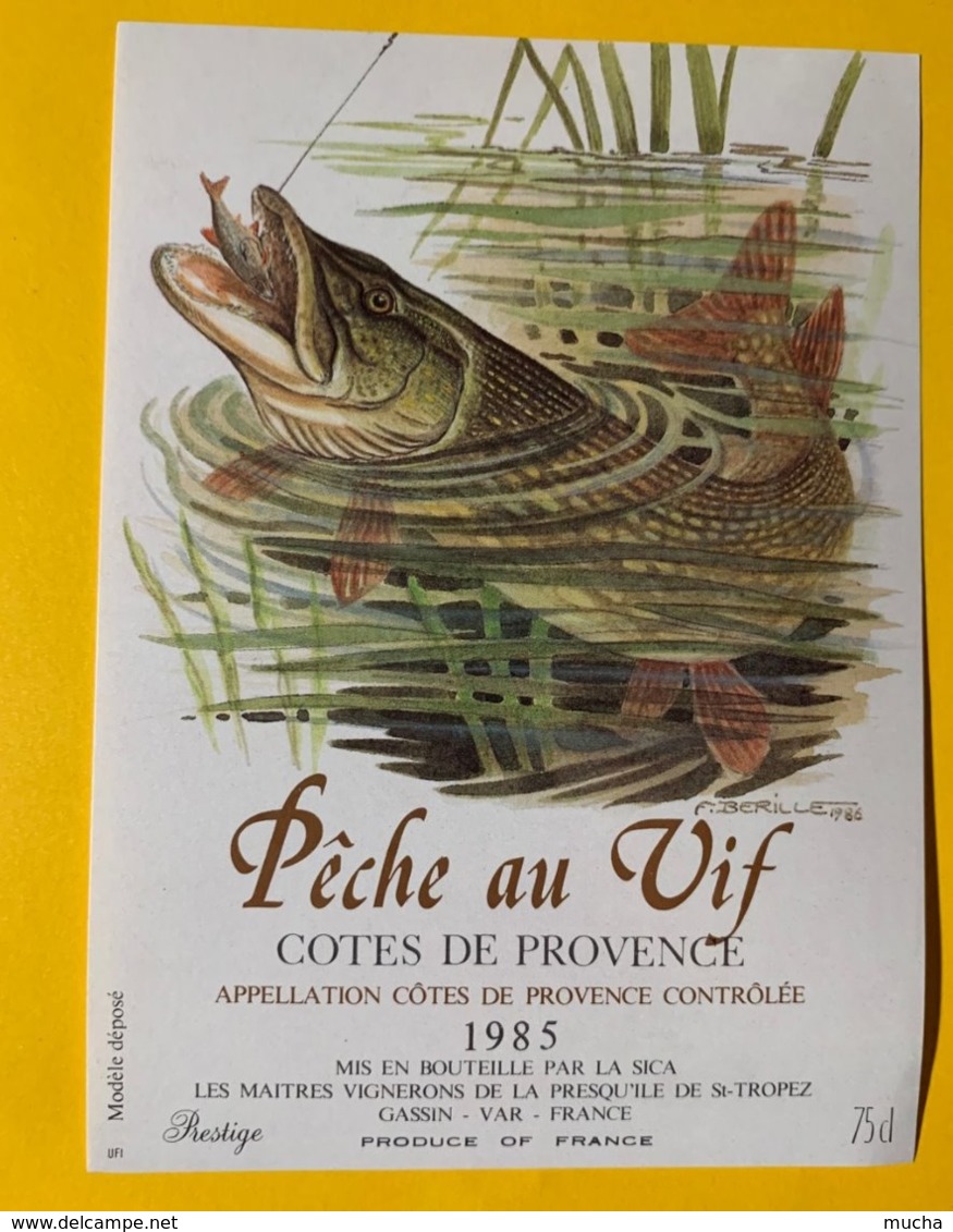 14260  - Pêche Au Vif Côtes De Provence 1985 - Peces