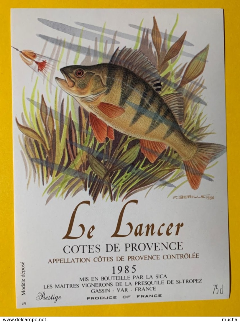 14265  - Le Lancer  Côtes De Provence 1985 - Fische