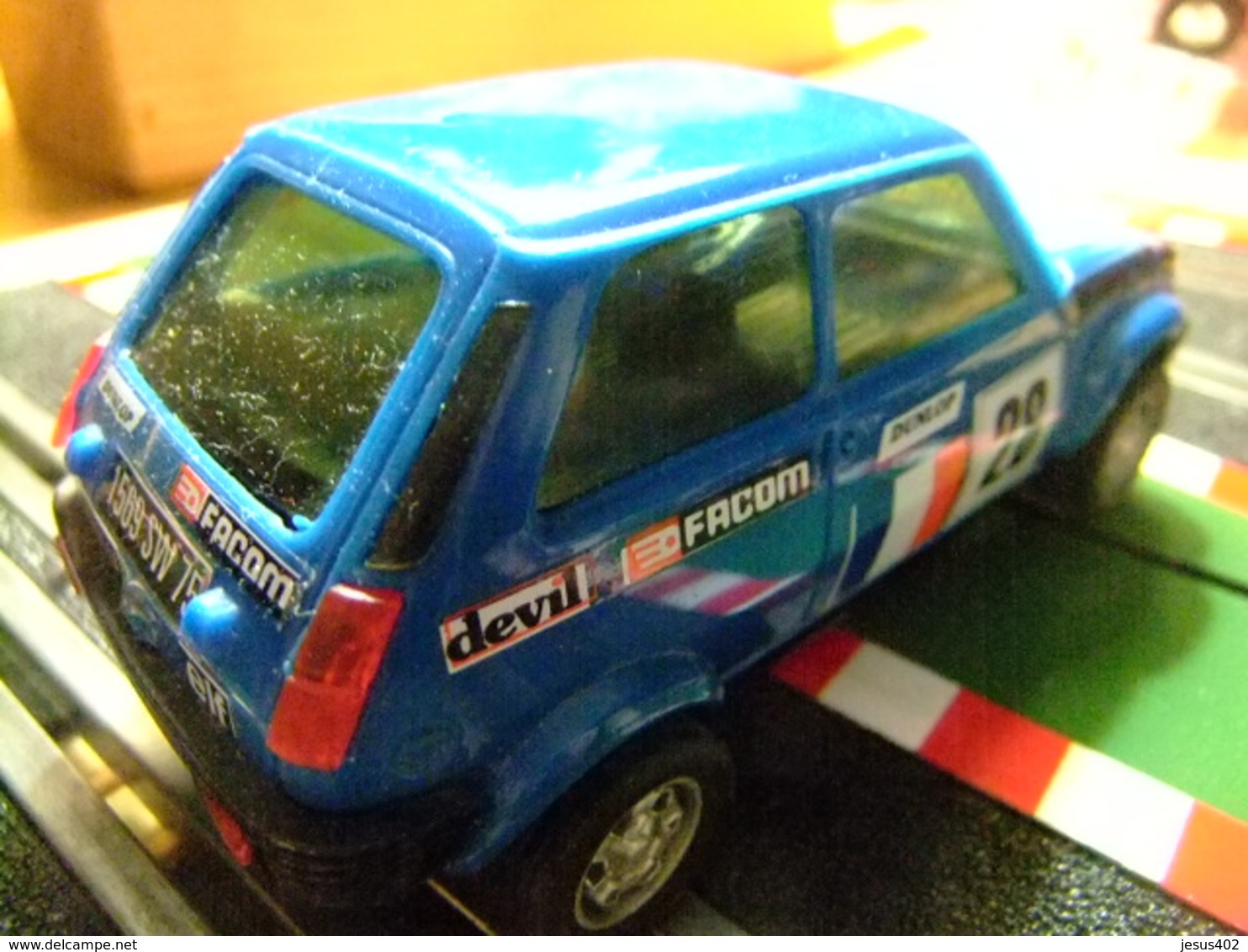 SCALEXTRIC Exin RENAULT 5 AZUL Con El Dorsal 28 Ref.4058/4062 Made In Spain - Echelle 1:32